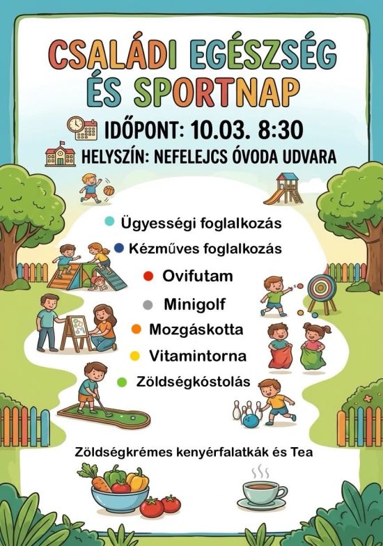 Családi egészség és sportnap című bejegyzés bélyegképe
